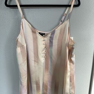 Sz 0 Torrid Pastel Stripe Satin Cami Top